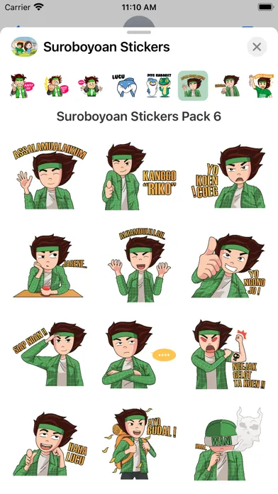 Capturas de tela do Suroboyoan Stickers