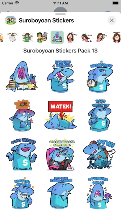 Capturas de tela do Suroboyoan Stickers
