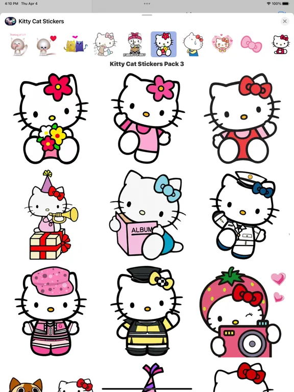 Kitty Cat Stickers Animated iPad  Screenshots