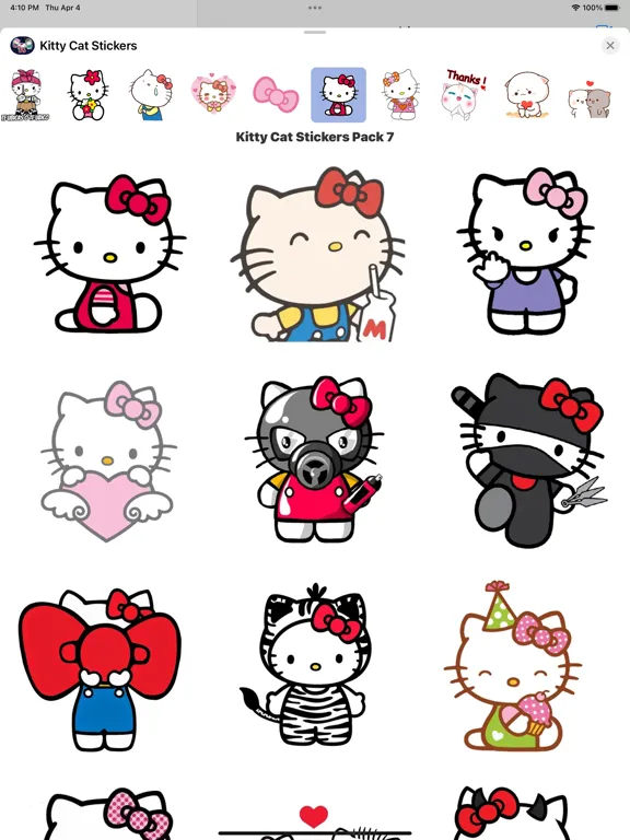 Kitty Cat Stickers Animated iPad  Screenshots