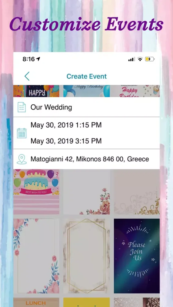 Capturas de tela do Events, Wedding Planner & RSVP