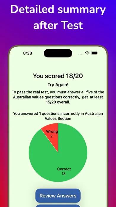 Australian Citizenship Test. Screenshots