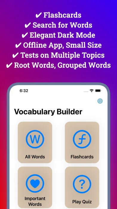 Ảnh chụp màn hình của New Vocabulary Builder