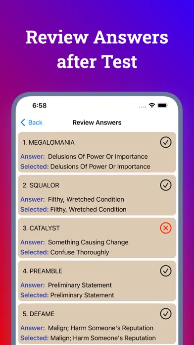 Ảnh chụp màn hình của New Vocabulary Builder