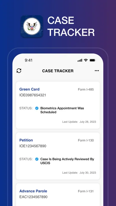Case Tracker for USCIS Cases Ekran Görüntüleri