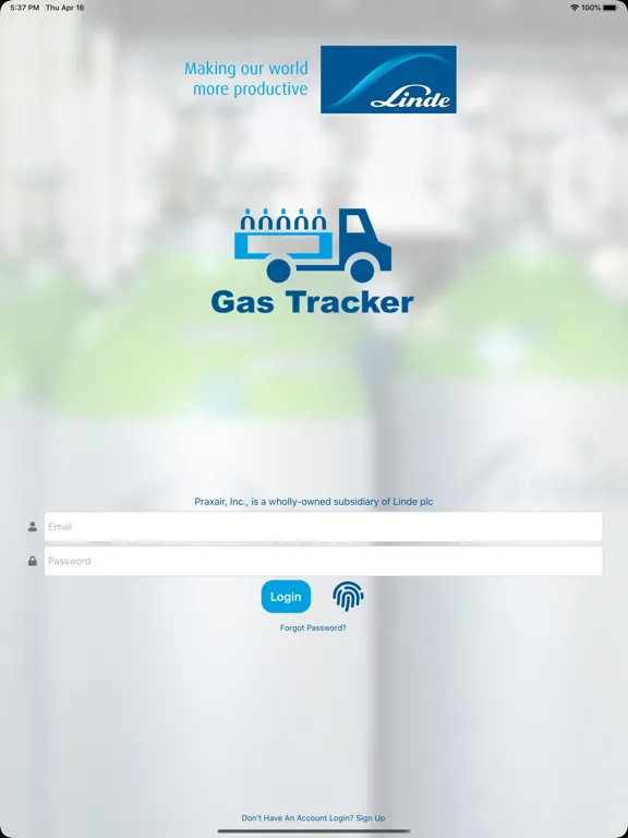 Linde GasTracker iPad 应用截图
