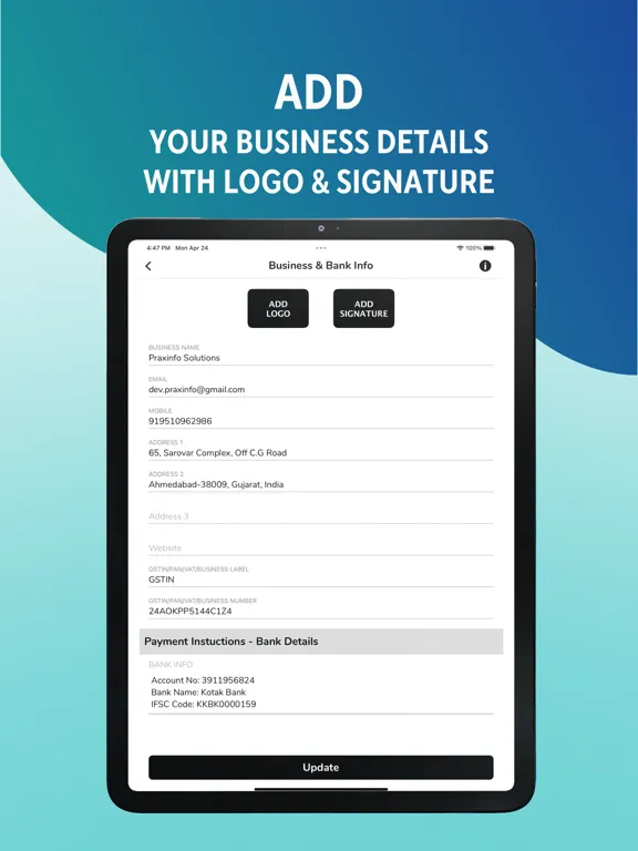 Estimate & Invoice - Maker iPad  Ekran Görüntüleri