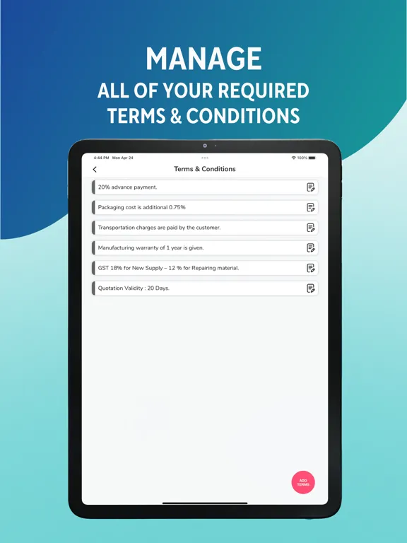 Estimate & Invoice - Maker iPad  Ekran Görüntüleri