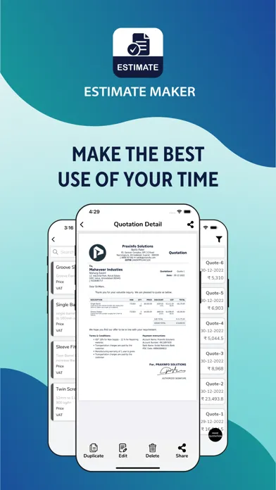Estimate & Invoice - Maker Ekran Görüntüleri