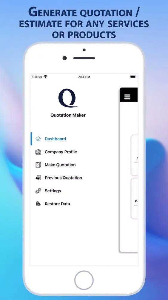 Ảnh chụp màn hình của Quotation Maker