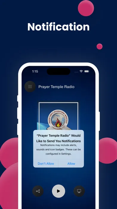 Capturas de tela do Prayer Temple Radio