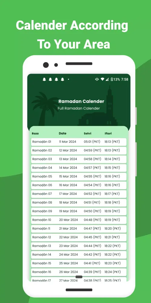 Ramadan Calendar 2024 & Duas应用截图