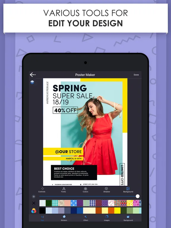 Poster Maker - Flyer Designer. iPad 应用截图