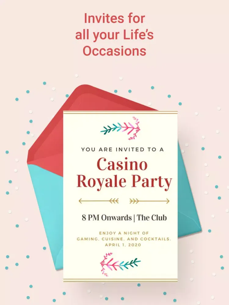 Ảnh chụp màn hình của Invitation Maker- eCard iPad 