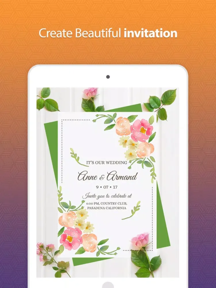 Ảnh chụp màn hình của Invitation Maker- eCard iPad 