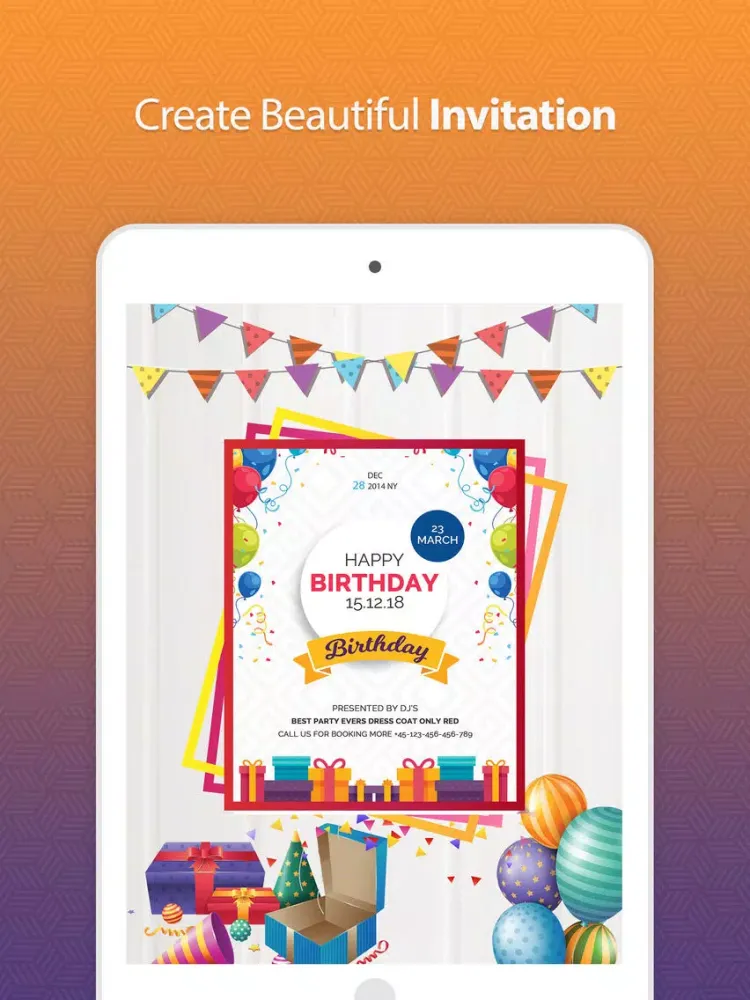 Ảnh chụp màn hình của Invitation Maker- eCard iPad 