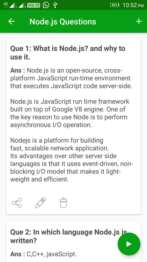 Node.js Interview Practice Screenshots