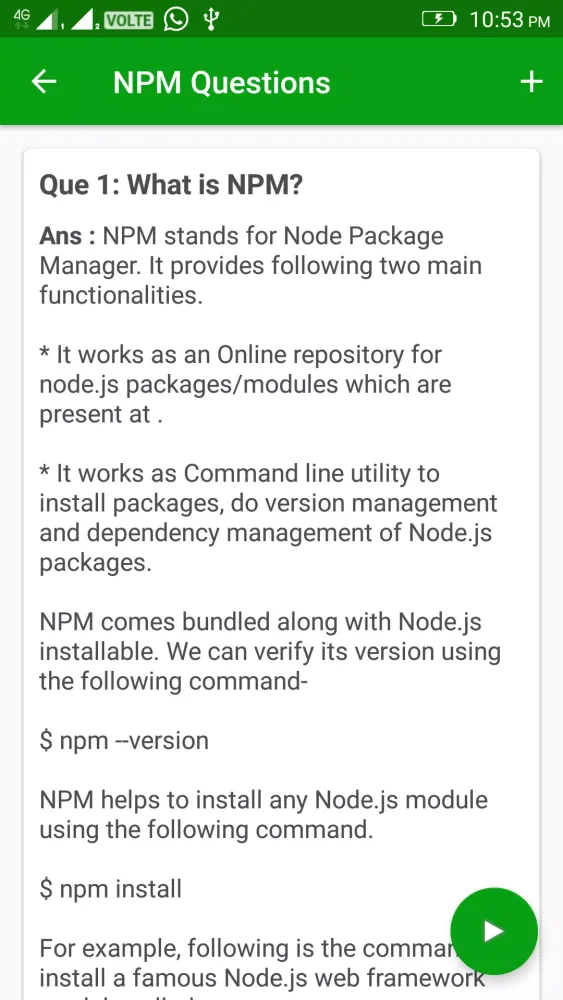 Node.js Interview Practice Screenshots