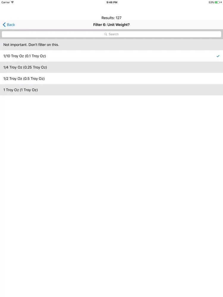 Capturas de pantalla de Precious Metals Price Shopper iPad 