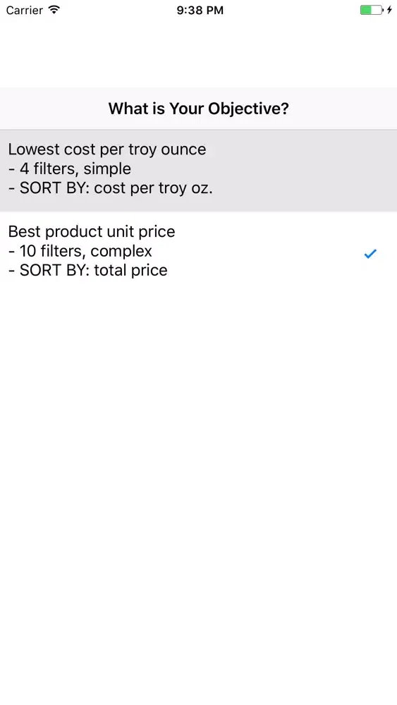 Capturas de pantalla de Precious Metals Price Shopper