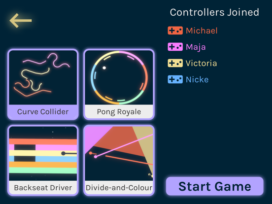 Tangkapan layar Vega Party Game iPad 