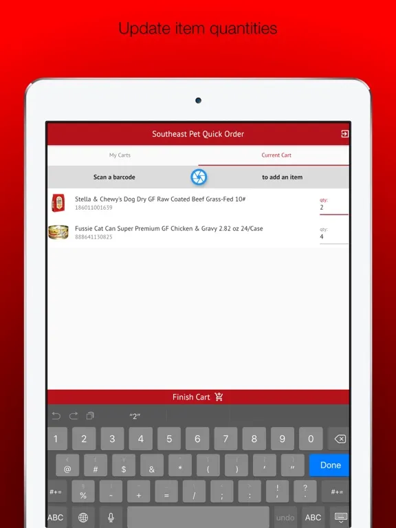 Ảnh chụp màn hình của Southeast Pet Quick Order iPad 