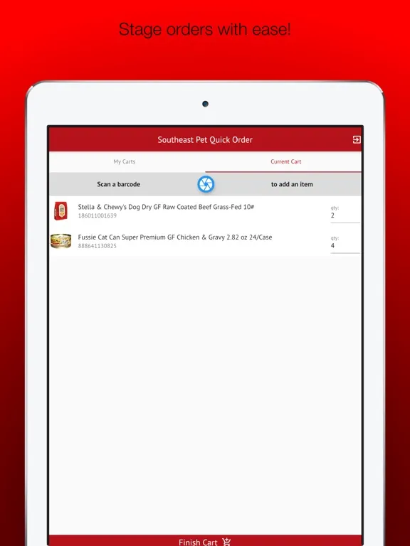 Ảnh chụp màn hình của Southeast Pet Quick Order iPad 