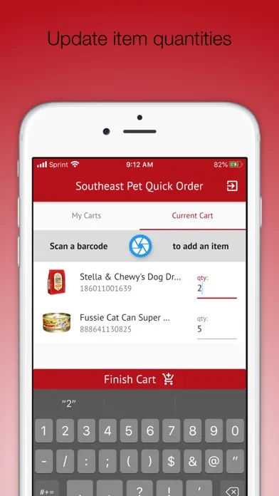 Ảnh chụp màn hình của Southeast Pet Quick Order