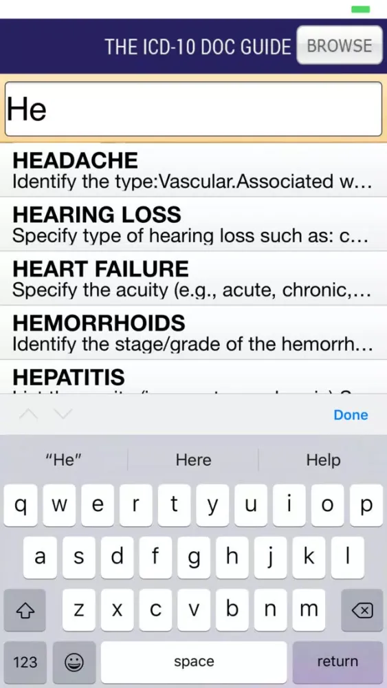 ICD-10 Doc Guide سکرین شاٹس