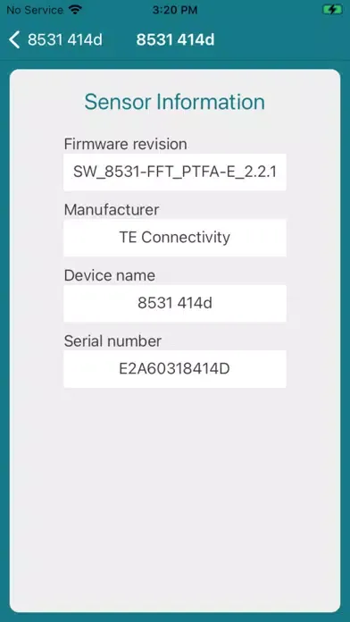 TE SensorConnect स्क्रीनशॉट