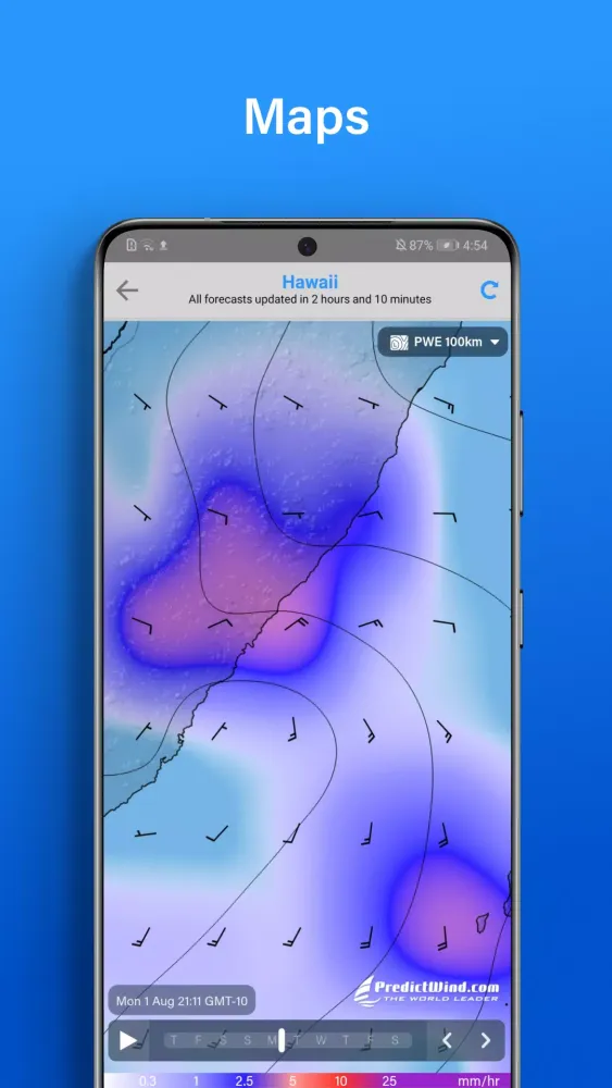 Ảnh chụp màn hình của PredictWind