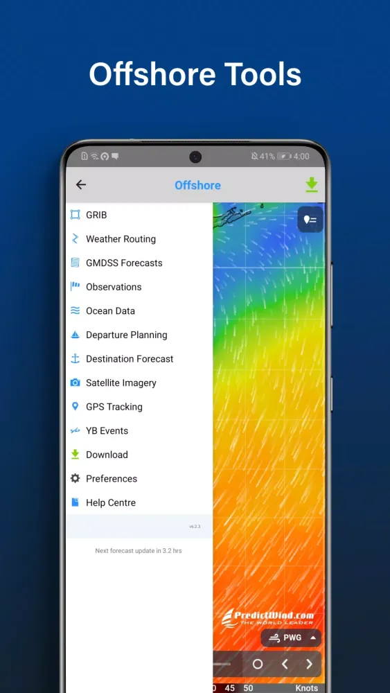 Capturas de tela do PredictWind Offshore Weather