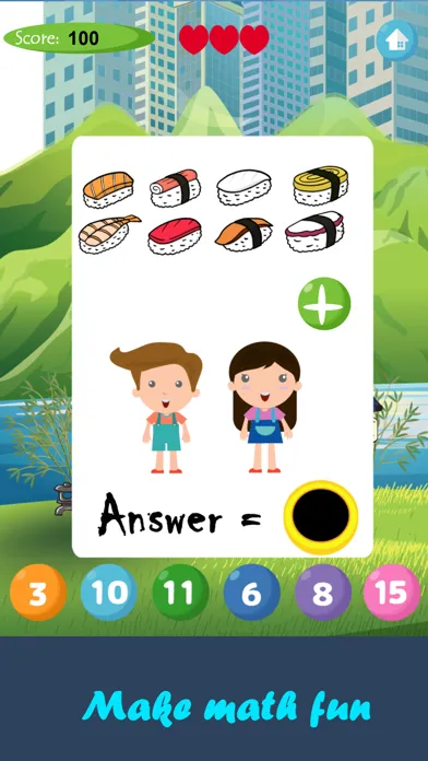 Zrzuty ekranu Sushi Math Addition & Subtraction