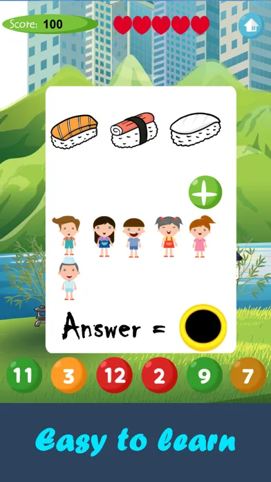 Zrzuty ekranu Sushi Math Addition & Subtraction