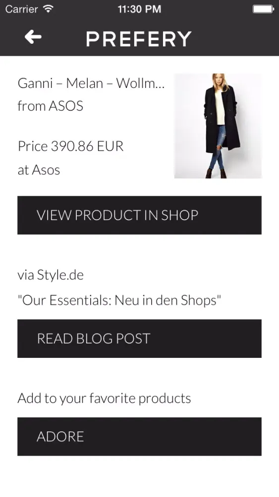 Tangkapan skrin Prefery Fashion News - Blog Shopping, Looks & Outfit Trends