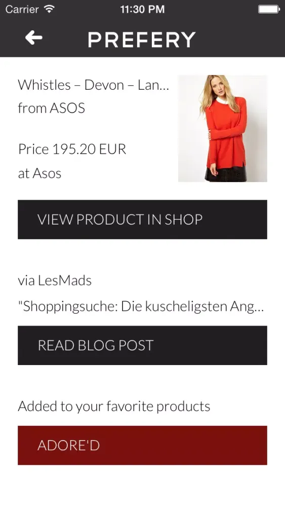 Tangkapan skrin Prefery Fashion News - Blog Shopping, Looks & Outfit Trends