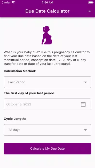 Pregnancy Due Date Calculators應用截圖
