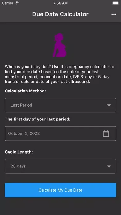 Pregnancy Due Date Calculators應用截圖
