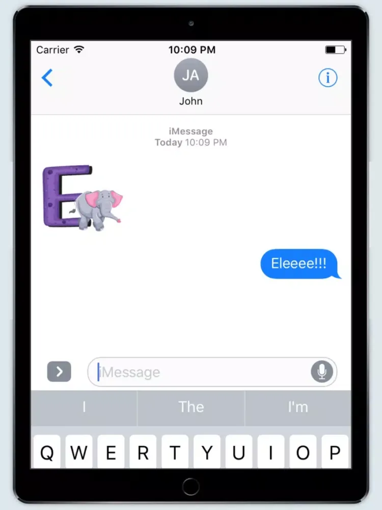 Tangkapan skrin Awesome Alphabet Stickers iPad 