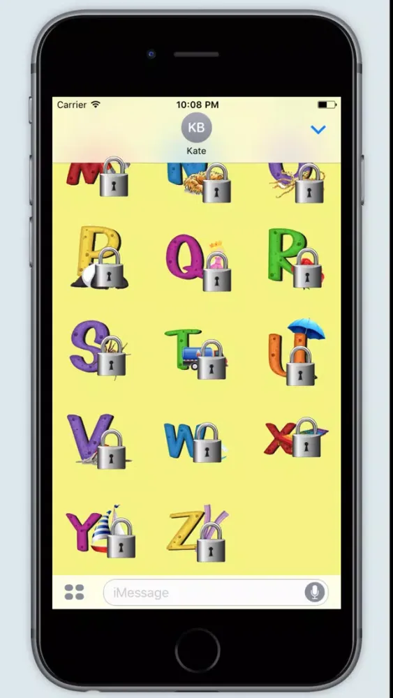Tangkapan skrin Awesome Alphabet Stickers
