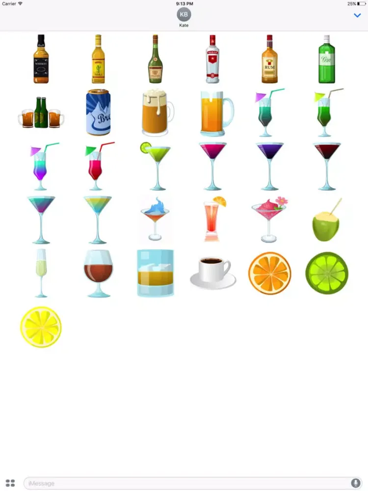 Drinks and Spirits Sticker Bar Hop iPad  স্ক্রিনশট