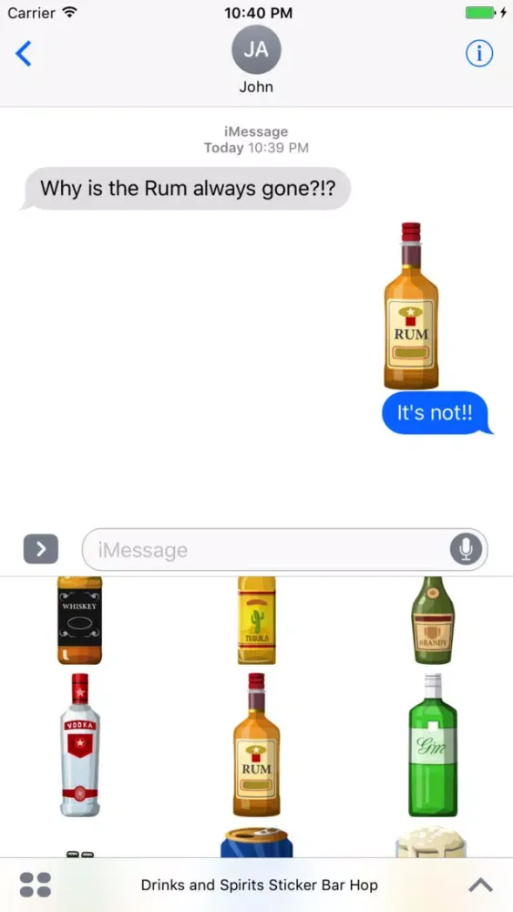 Drinks and Spirits Sticker Bar Hop স্ক্রিনশট