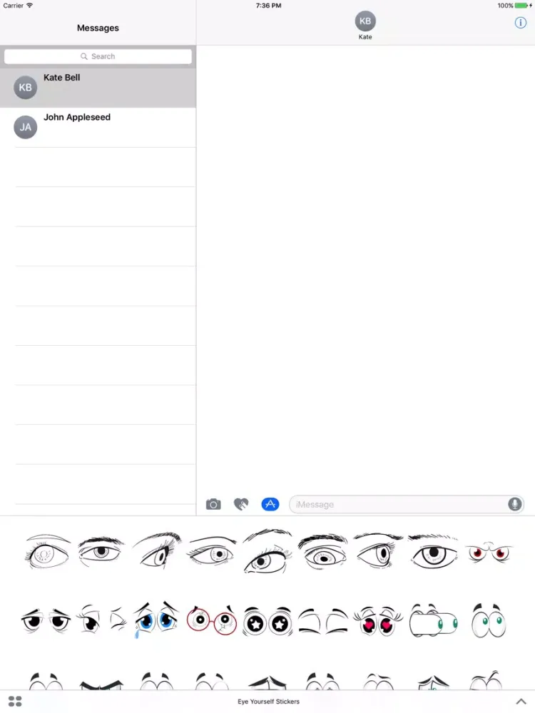 Ảnh chụp màn hình của Eye Yourself Stickers iPad 
