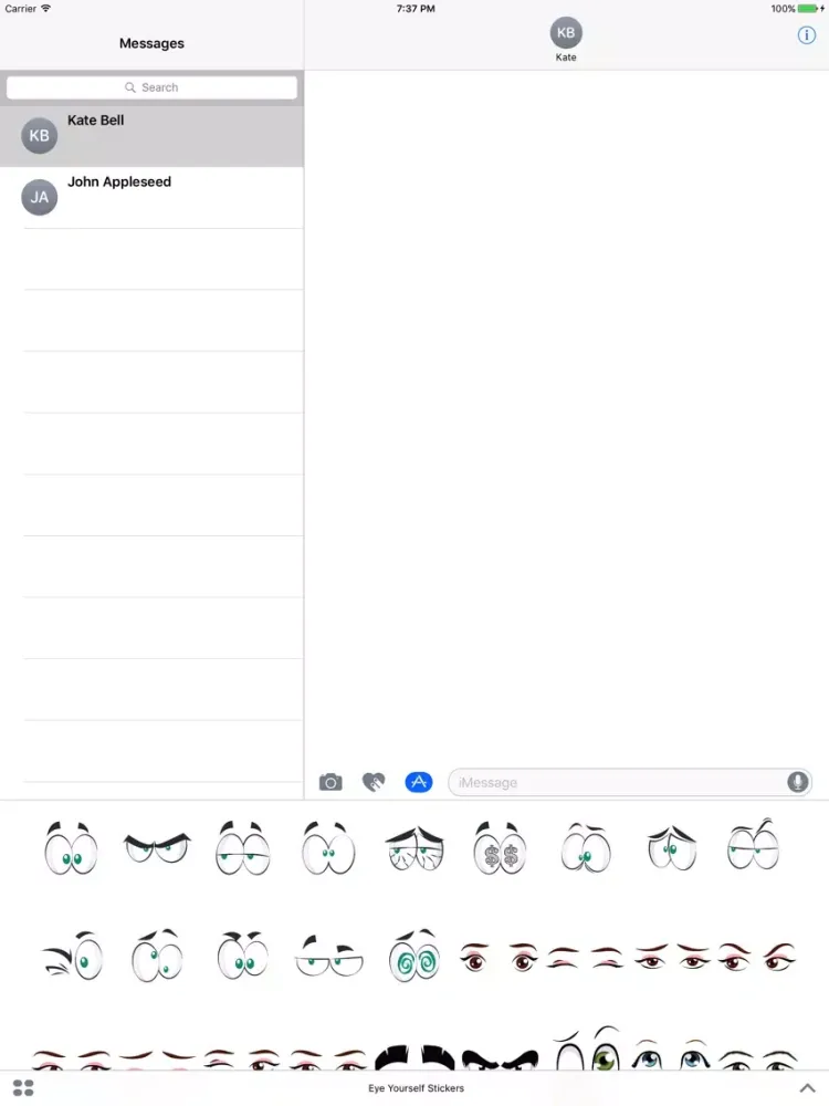 Ảnh chụp màn hình của Eye Yourself Stickers iPad 