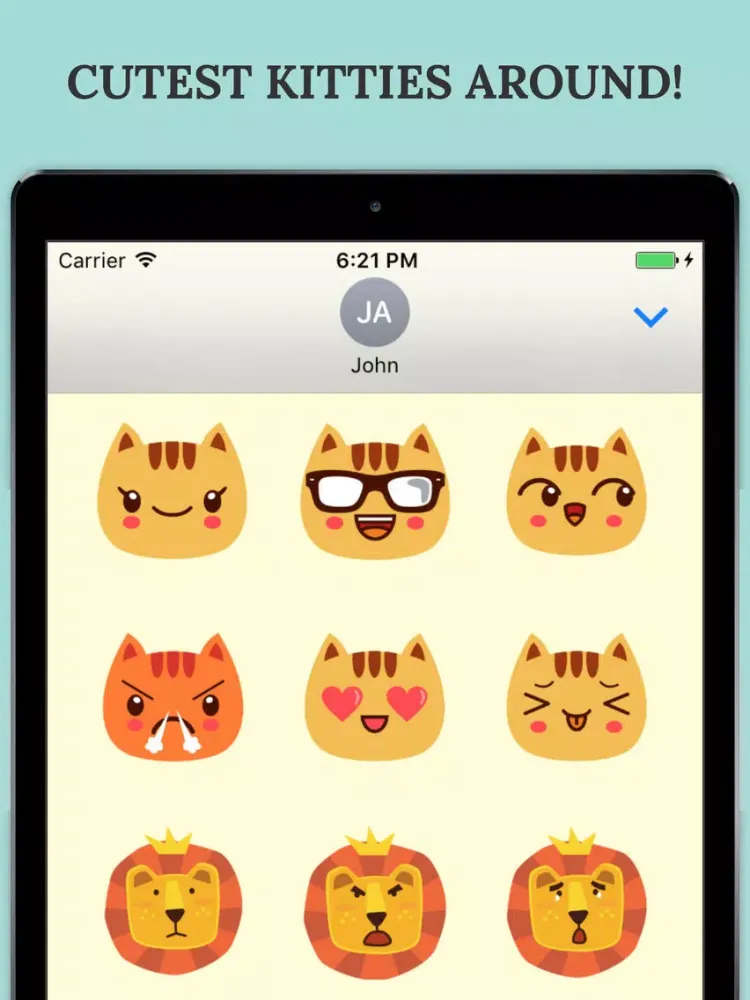 تصاویر KittyMoji Cutest Kitty Cat Sticker Pack iPad 