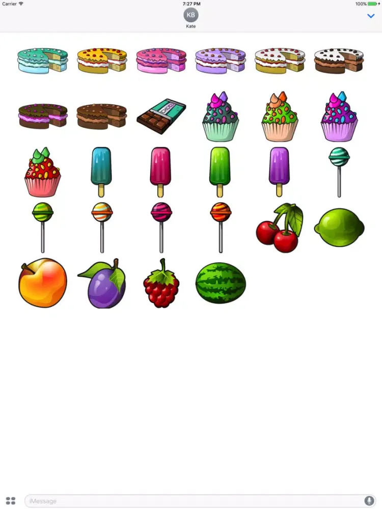 Tasty Delicious Food Stickers iPad  سکرین شاٹس