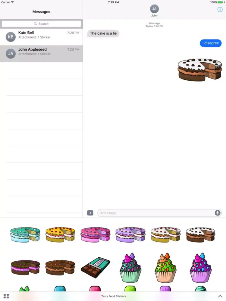 Tasty Delicious Food Stickers iPad  سکرین شاٹس