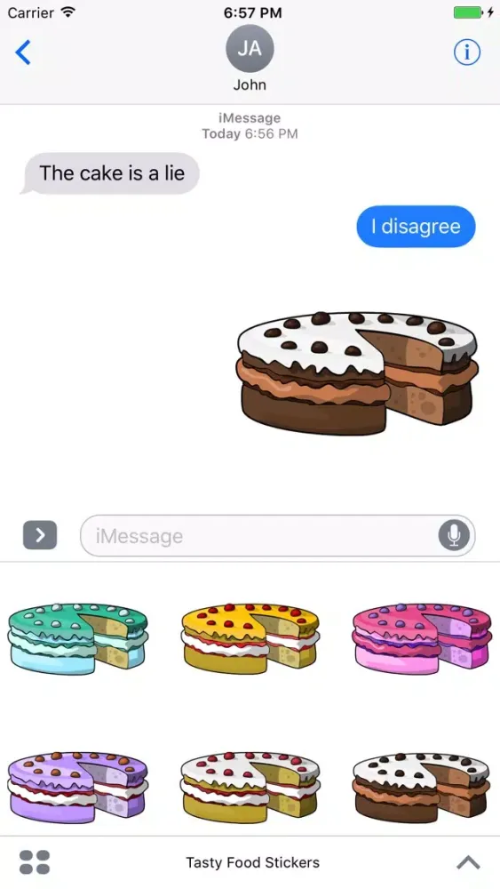 Tasty Delicious Food Stickers سکرین شاٹس