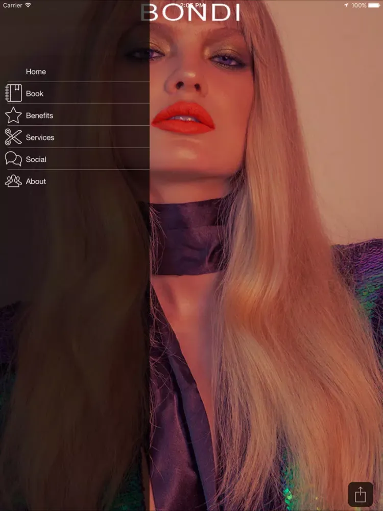 Tangkapan skrin Prema Hair Bondi iPad 