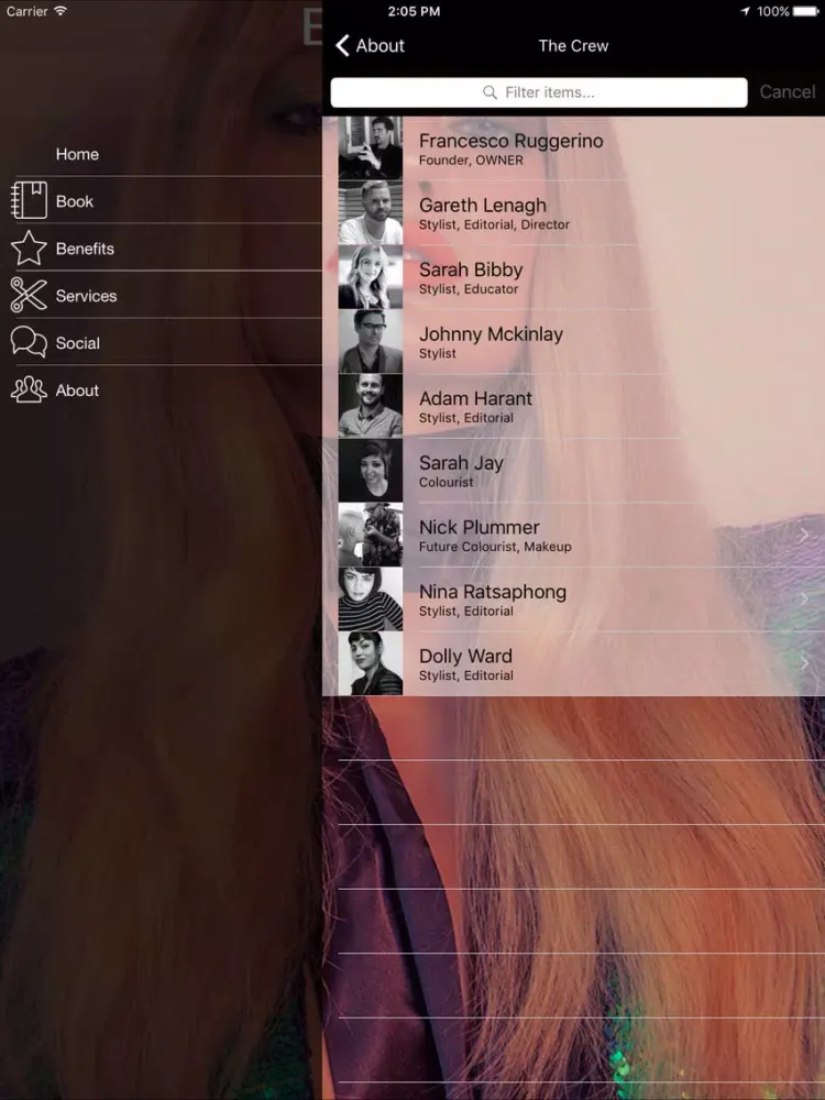 Tangkapan skrin Prema Hair Bondi iPad 